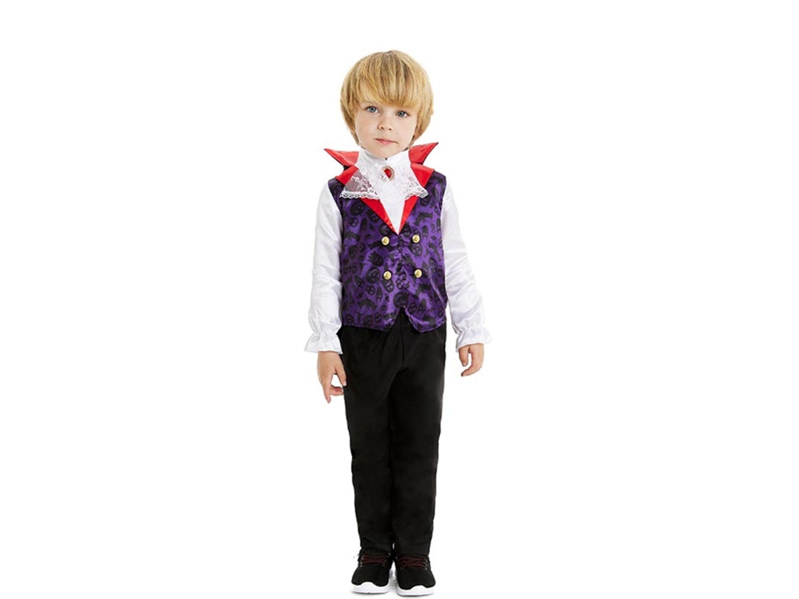 Disfraz de Vampiro clásico con capa y cuello para bebé y niño