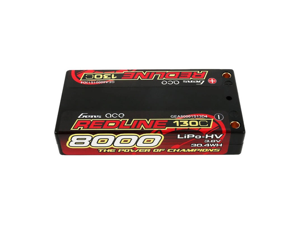 Batería Lipo Gens Ace de 8000 mAh, 3,8 V, 130 C, 1S2P, para drones, conector EC5 XT60