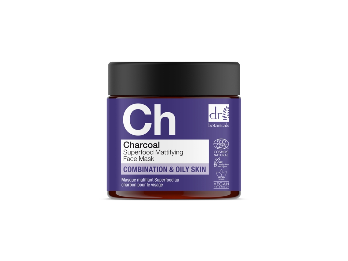 Mascarilla Facial DR BOTANICALS Charcoal Superfood Mattifying (60ml)