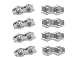 8 Piezas Abrazaderas De Cable M3 De Acero Inoxidable 304 Para Cuerdas Duplex Clip Clamp