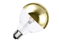Bombilla Filamento Led E27 6w 600 Lm G95 Gold Reflect No Flicker 2200k Super Quente