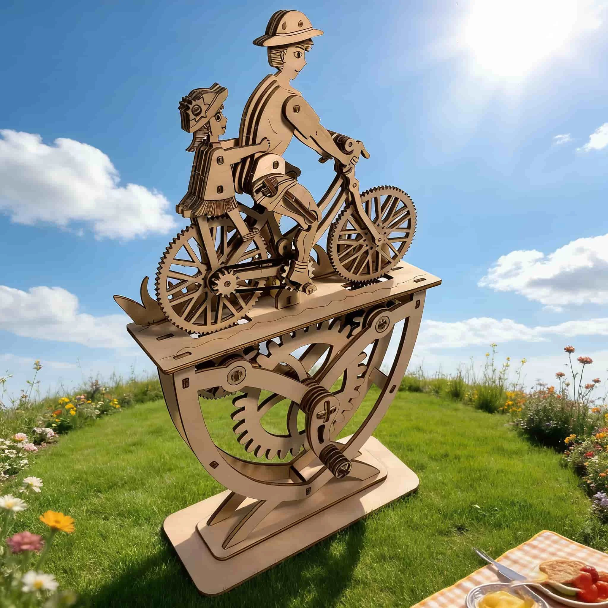 Juego De Rompecabezas 3d De Madera Para Armar, Para Padre E Hija.
