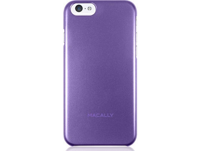 Funda iPhone 6, 6s, 7, 8 MACALLY Metallic Snap-on Morado