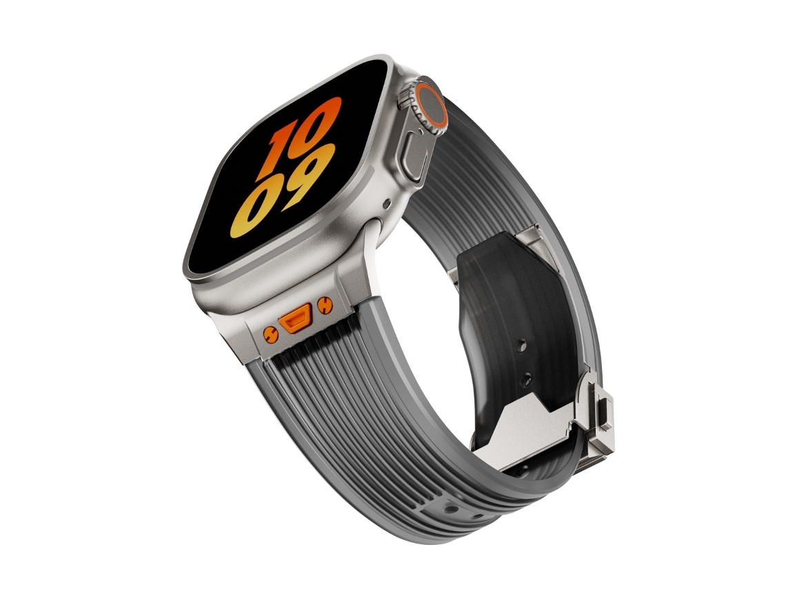 Pulsera XIAOMOYU para Apple Watch de 42/44/45/49 mm (Negro Transparente)