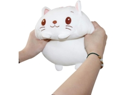 Linjou Almohada Corporal Cilíndrica Con Forma De Gato Blanco, Almohada Kawaii Para Que Los Niños Duerman (20 Cm)