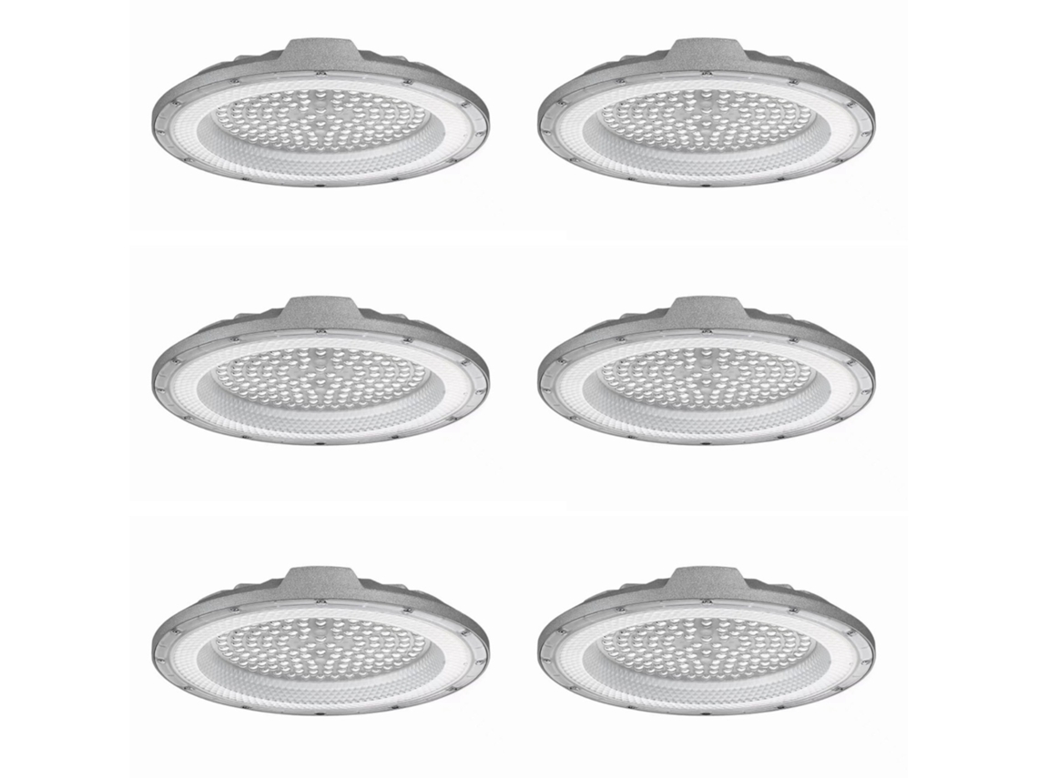 Pack 6x Campana LED UFO DOB 200W 6000K IP65 PF 0,95 6KV JANDEI