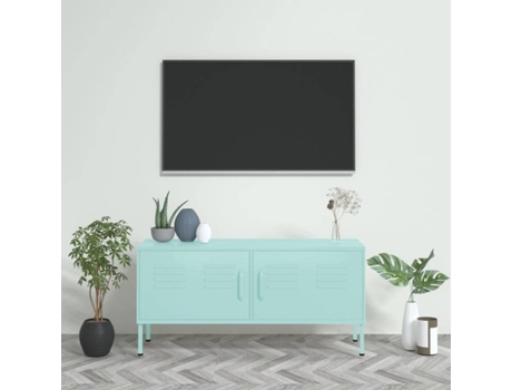 Mueble para la televisión VIDAXL Verde Acero (105x35x50 cm)