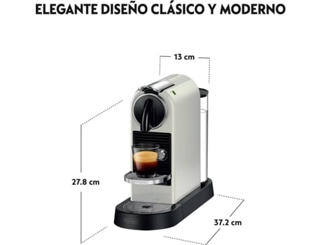 19 bares color blanco Nespresso DeLonghi Citiz EN167.W apagado automático compacta Cafetera monodosis de cápsulas Nespresso 