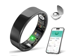 Anillo Inteligente Con Monitor De Frecuencia Cardíaca, Oxígeno En Sangre, Vfc Y Seguimiento Del Sueño (negro - 12)