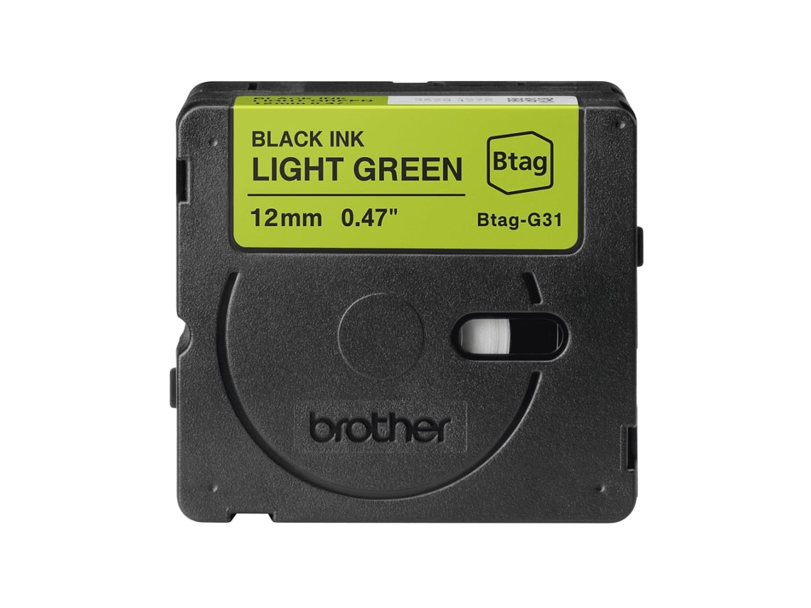 Cinta Doméstica BROTHER BTAGG31 Negro sobre Verde