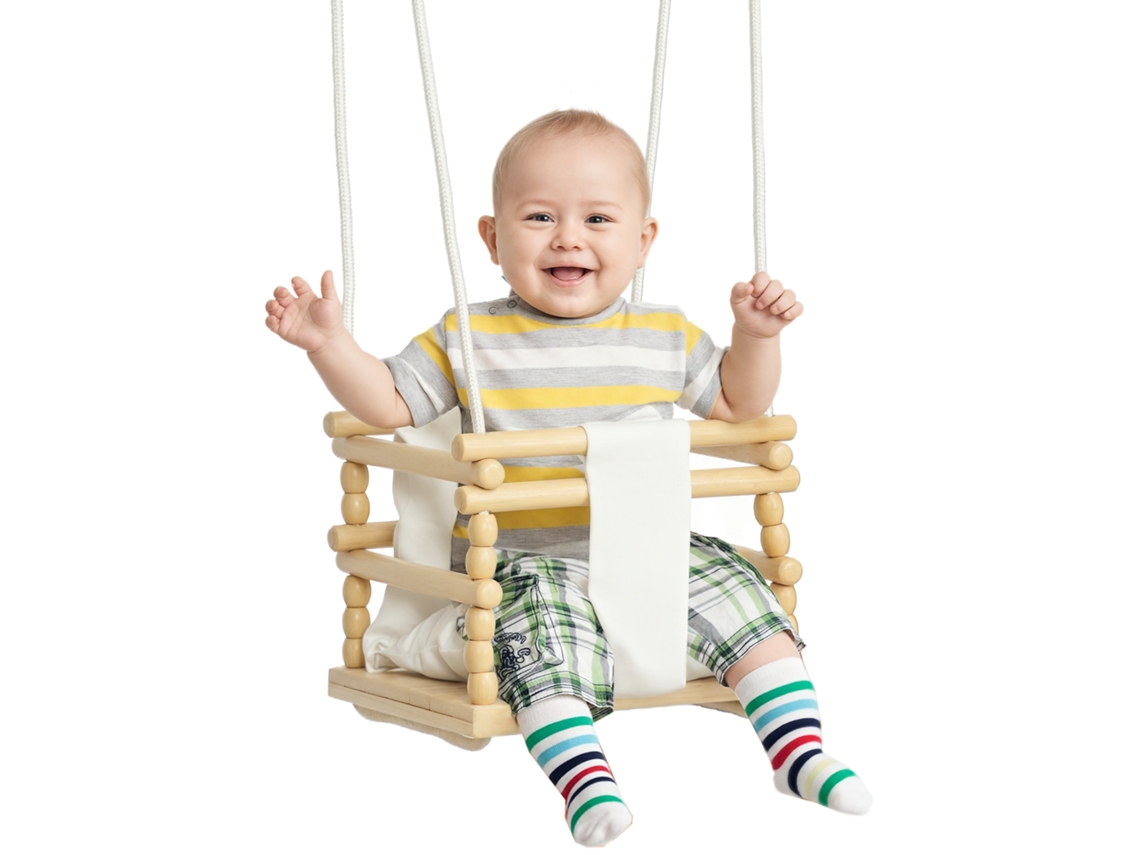 Columpio de jardín para niños de 3 a 8 años, fabricado en acero y PE, con asiento y estacas, 163x145x181 cm. ZENCORE SERVICES