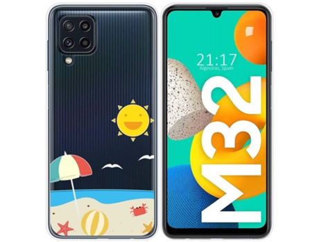 Carcasa Samsung Galaxy M32 TUMUNDOSMARTPHONE Dibujos Transparente Multicolor