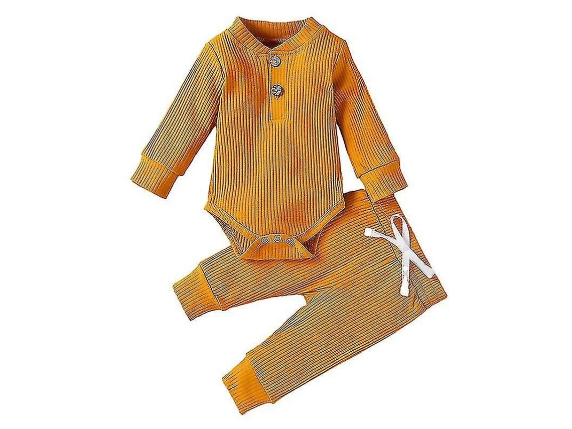2026-conjunto 2 Piezas Para Bebé Niño: Camiseta Cuello Redondo Manga Larga Y Pantalones Con Cintura Elástica Para Fiesta Y Ocasiones Diarias