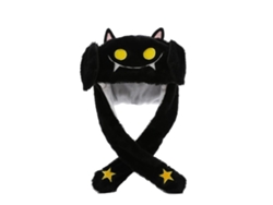 Gorro de peluche con orejas móviles, modelo 2026, ideal para fiestas de Halloween y disfraces de cosplay.