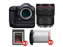 Canon Eos R3 + Rf 14-35mm F/4 L Is Usm + 3 Sandisk 128gb Extreme Pro Cfexpress Type B + 3 Canon Lp-e19 + Ebook “20 Consejos Para Fotos Que Impactan”