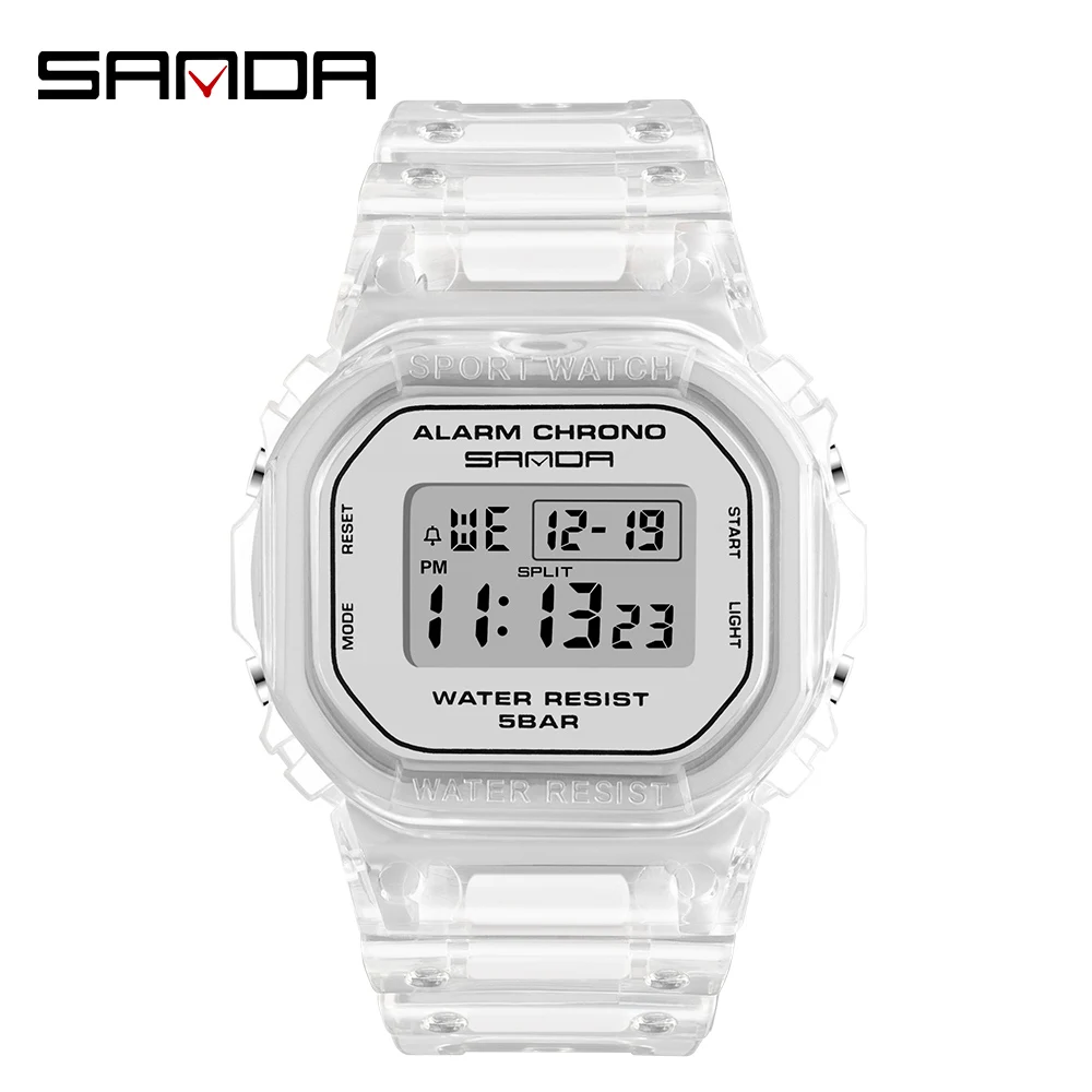 Reloj Deportivo (blanco), Resistente A Golpes Y Al Agua, Unisex.