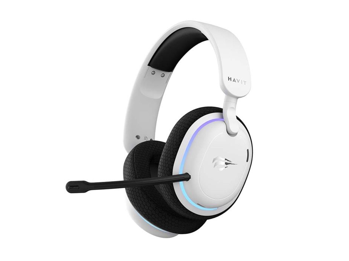 Auriculares inalámbricos para juegos, 750 mAh, Havit, color blanco (fuxi H7)