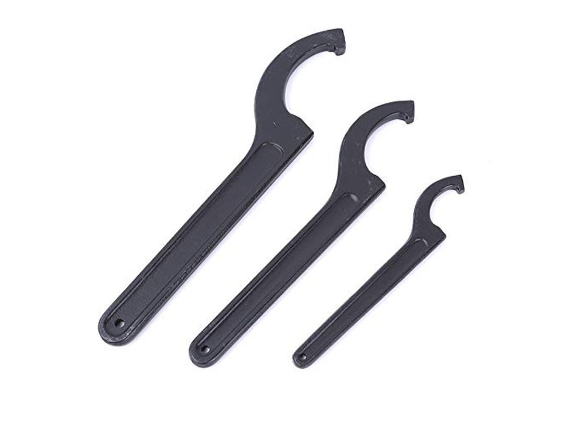 Llave Adjustable De Gancho 85-105mm Para Tuercas Redondas Y Tapas De Medidores De Agua, Acero Forjado 45