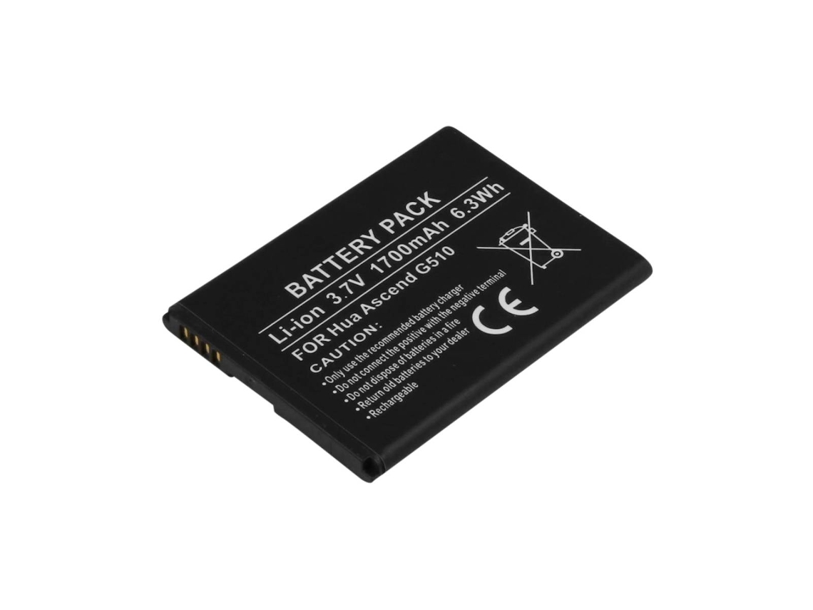 Batería de repuesto para Huawei Ascend G510 (3,7 V, 1700 mAh, Li-Ion), color negro, Avizar