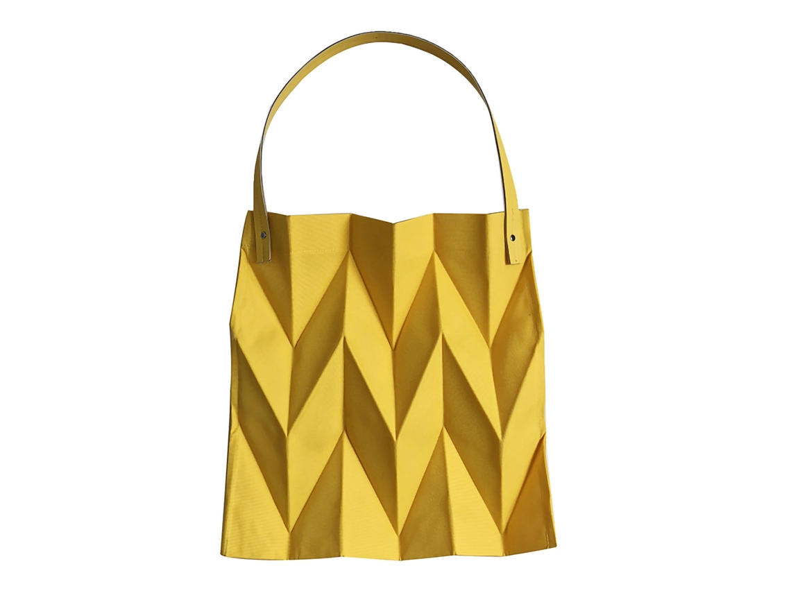 Bolso De Mano Reutilizable De Gran Capacidad, Diseño Moderno, Ideal Para Ir De Compras, Viajar Y La Oficina - Amarillo