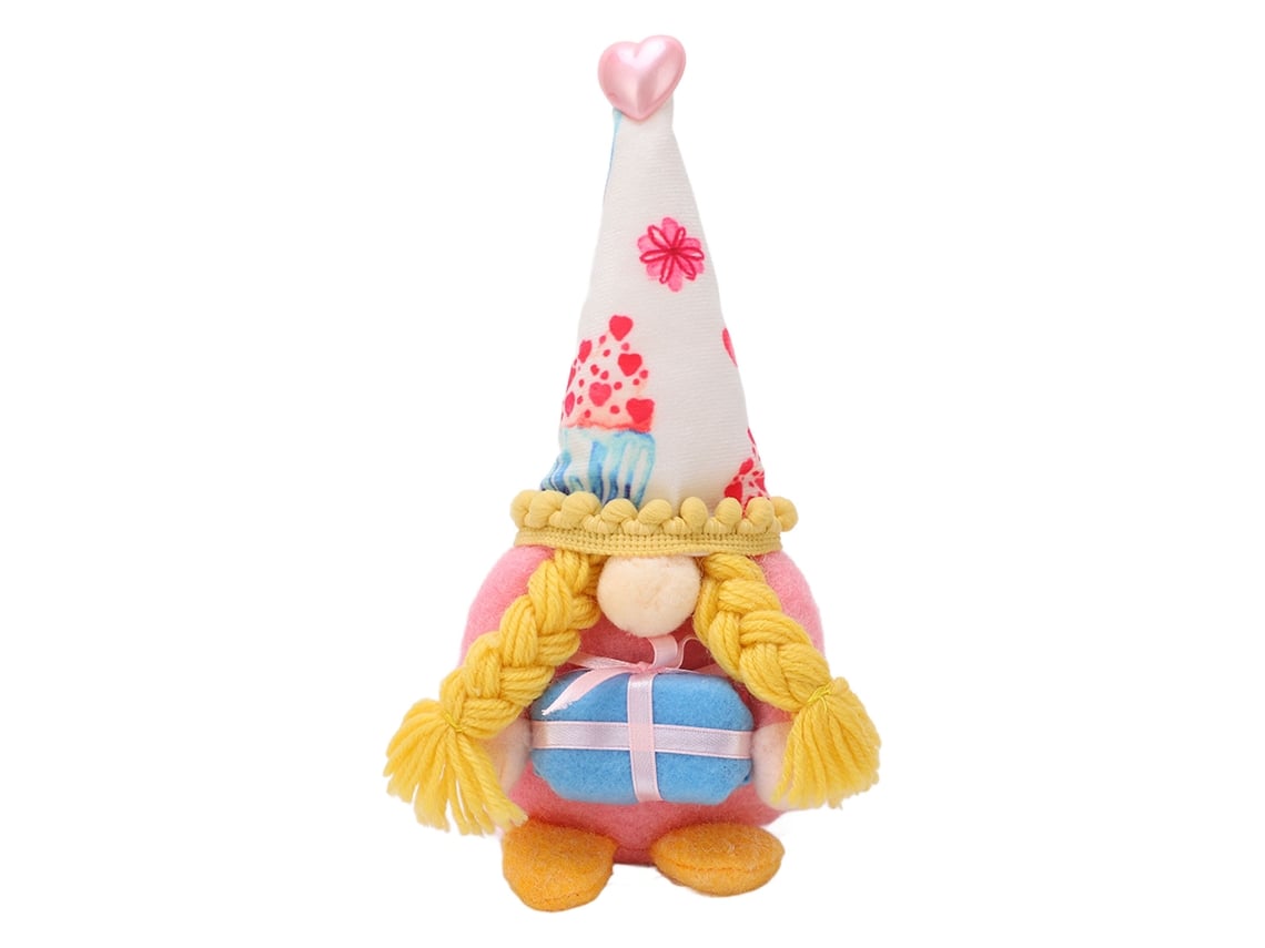 Adorable Peluche De Gnomo, Decorativo, Suave, Regalo De Cumpleaños, Peinado, 10x8x27cm