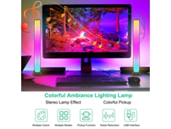 Rebe-lámpara Inteligente De Ritmo Activada Por Voz Rgb Con Luz De Ambiente Para Decoración De Sala, Dormitorio Y Fiesta