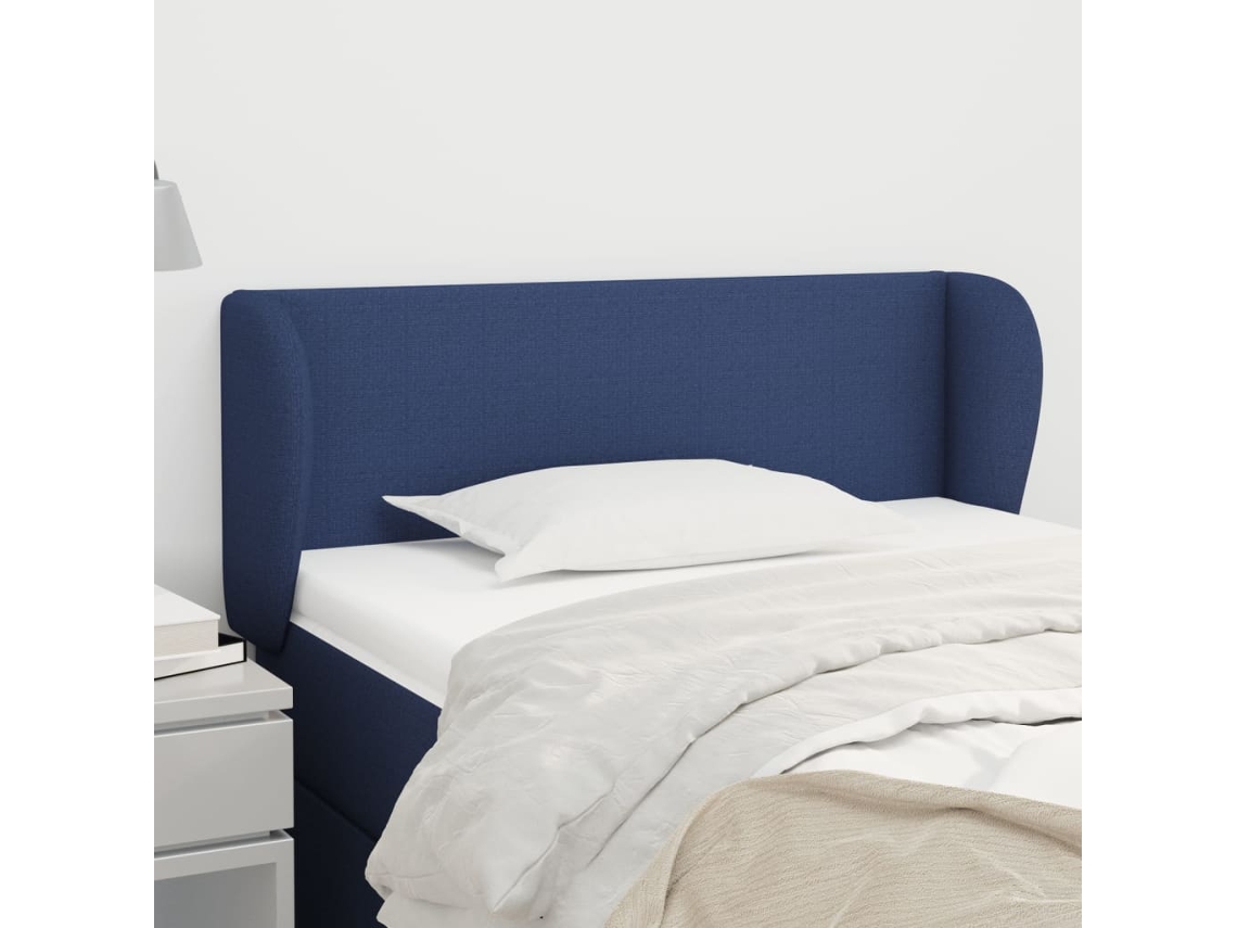 Cabecero De Tela Azul 83x23x78/88 Cm