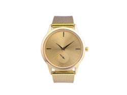 Reloj De Cuarzo Casual Unisex Con Correa De Silicona Y Dial Cuadrado (oro)