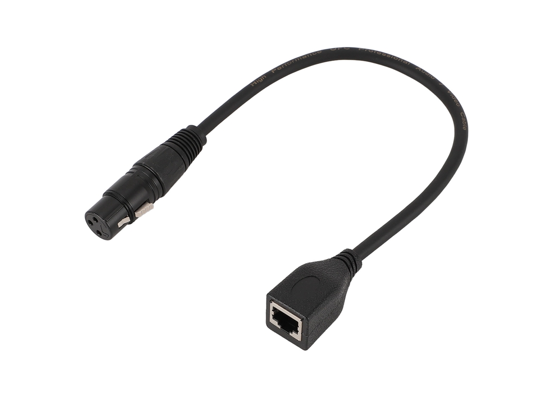 Cable Dmx Xlr Hembra De 3 Pines A Rj45 Hembra Para Controlador De Estudio Dmx-con, 0,3 M