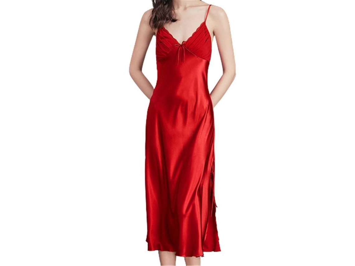 2026-vestido De Noche De Seda Satinado Para Mujer Con Tirantes Espagueti Sin Mangas Y Encaje