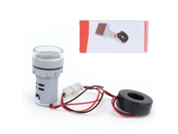Indicador Luminoso Universal De Corriente Con 2 Pantallas Redondas 60~500v Ca Ad16-22dva Blanco