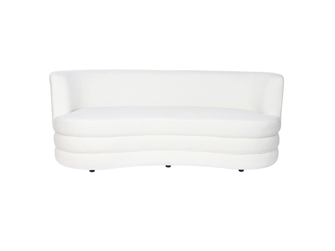 Sofa Poliester Borreguito Blanco 193x92x79cm