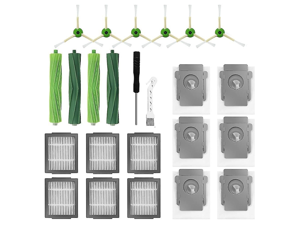 Kit de cepillo lateral con filtro HEPA y cepillo giratorio para Irobot Roomba I7 E5 E6 B