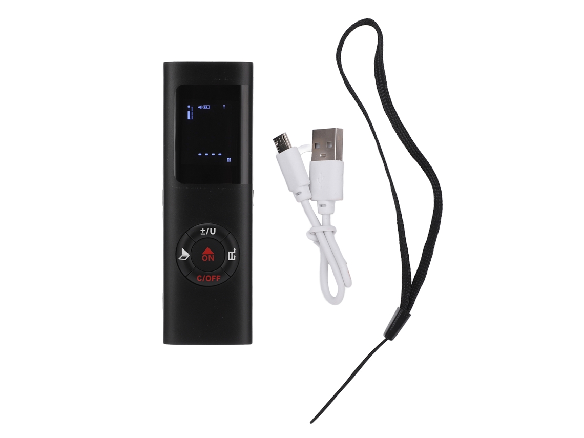 Medidor De Distancia Láser De 40 M, Mini Telémetro Infrarrojo, Carga Usb, Ip54, Multifuncional.