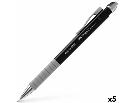 Portaminas FABER-CASTELL Apollo 2325 Negro 0,5 mm (5 Unidades)
