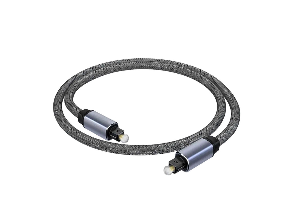 Cable óptico SPDIF macho a macho con revestimiento de nailon trenzado para un sonido superior en televisores, barras de sonido, consolas de juegos y sistemas de cine en casa.