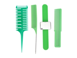 Conjunto de 4 pentes para permanente e mechas com pulseira magnética (2026) para cabeleireiros, salões de beleza e uso doméstico.