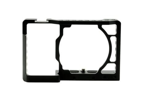 Estabilizador de jaula de cámara para Sony A6400/ A6000/ A6300/ A6500 DSLR Montaje en jaula Micrófono Monitor negro