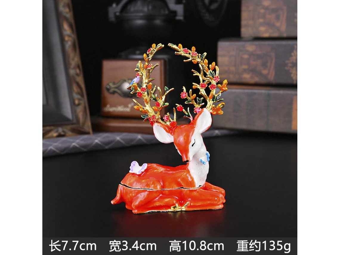 Caja De Joyería Roja, Metal Esmaltado, Caja De Joyería Shippo-yaki, Artesanía Pintada A Mano.