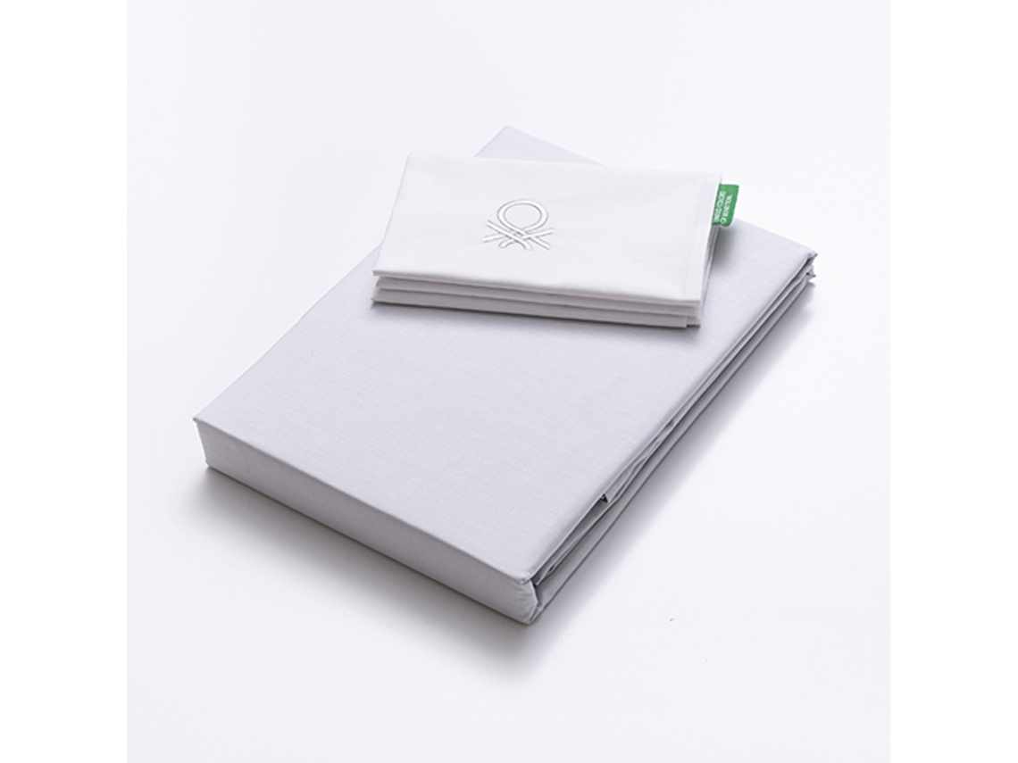 Set 2Pc Cama (Funda Nórdica 135X200Cm Funda De Almohada 80X80Cm) 200Tc 100% Algodón Blanco Y Gris B&W Be