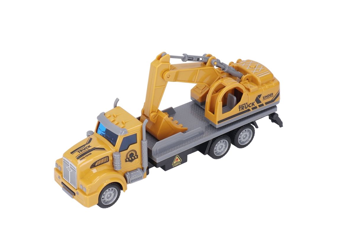 Ats-juguete De Excavadora Amarilla 1:48, Vehículo De Construcción Con Retorno Automático, Juguete Educativo Para Niños Mayor De 3 Años