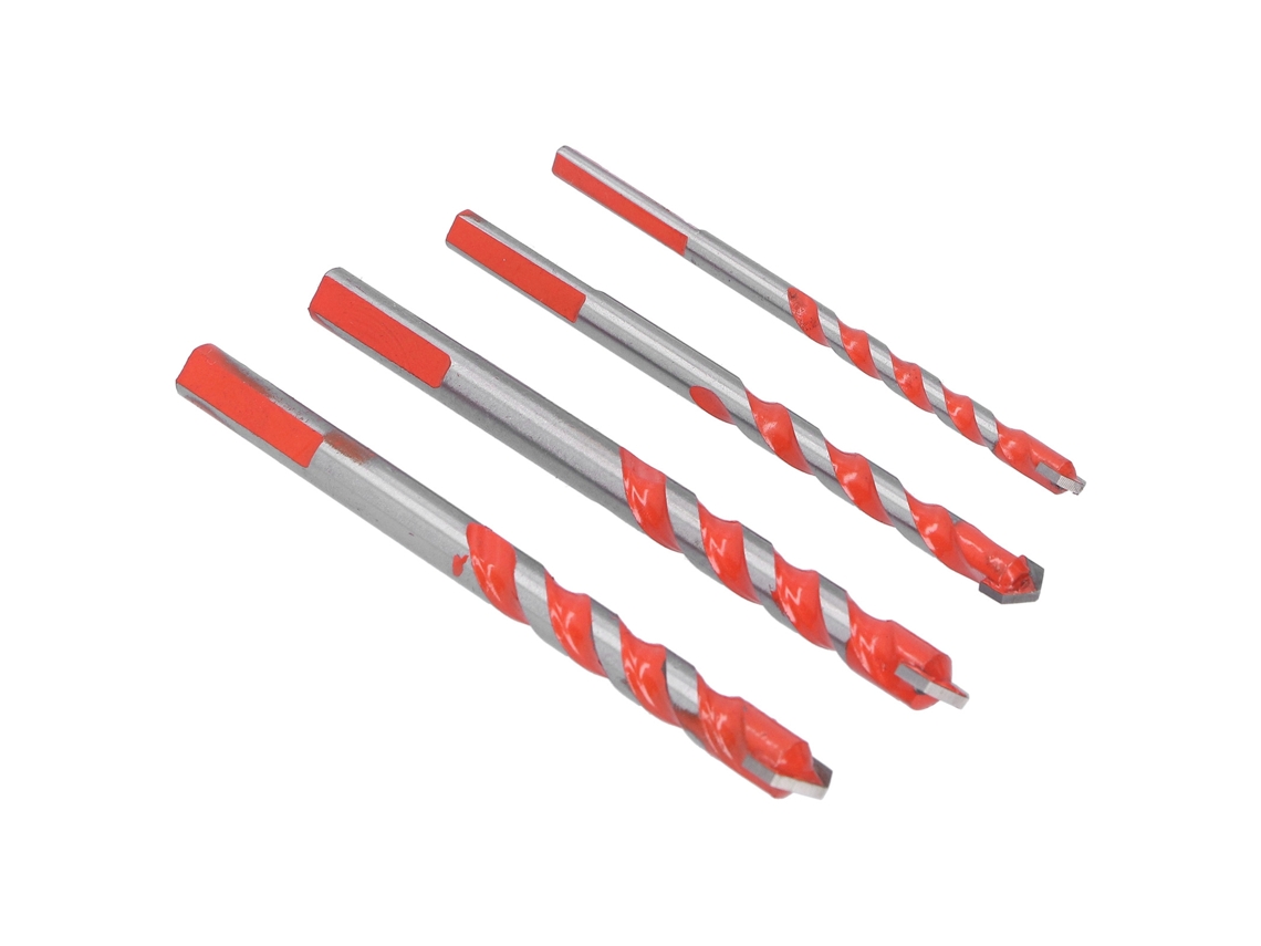 Juego De 4 Brocas De Acero Multifuncionales De 6 Mm, 8 Mm, 10 Mm Y 12 Mm Para Taladrar Agujeros.