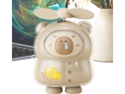 Ventilador Personal Portátil Capybara | Silencioso, Con Carga Usb, Ideal Para Acampar Y Viajar.