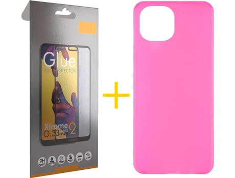 Kit Funda + Protector de Pantalla Apple iPhone 13 SKYHE Liso Rosa