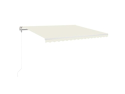 Maison Exclusive - Toldo Automático Con Led Y Sensor De Viento Crema 400x350 Cm