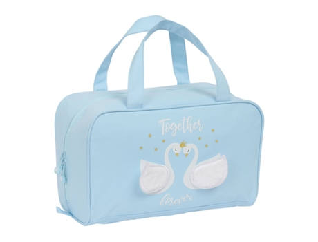 Neceser Escolar GLOW LAB Cisnes (Infantil - Azul claro)