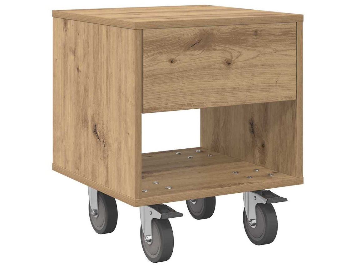 Maison Exclusive - Mesita De Noche Roble Artesanal 40,5 X 40 X 48 Cm