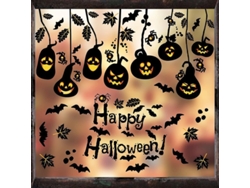 2026-calcomanías De Ventana Removibles Calabaza Negra Para Decoración De Halloween Y Fiestas