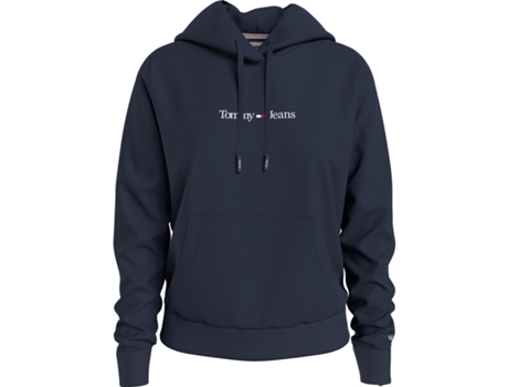 Sudadera con Capucha TOMMY JEANS Reg Serif Linear Azul (XL)