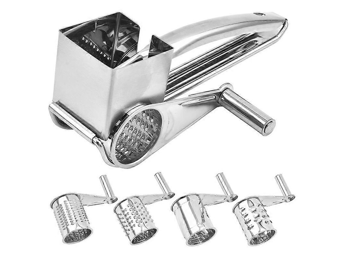 Rallador De Queso Manual Profesional De Acero Inoxidable, Multifuncional Con Cuchillas Rotativas Para Rallar Y Cortar Verduras, Nueces Y Más